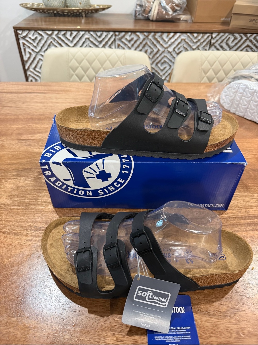 Birkenstock Arizona BS Soft Footbed Sandals Size 10M/11.5W BNIB -3 straps